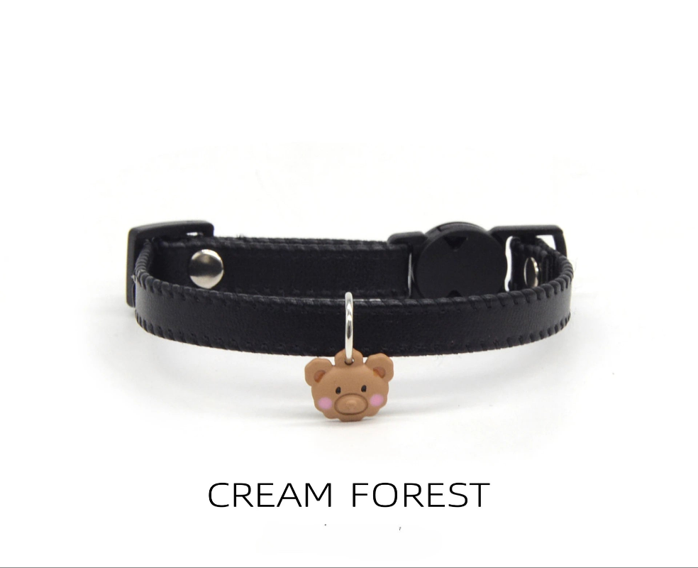 Colourful Leather Puppy Collar