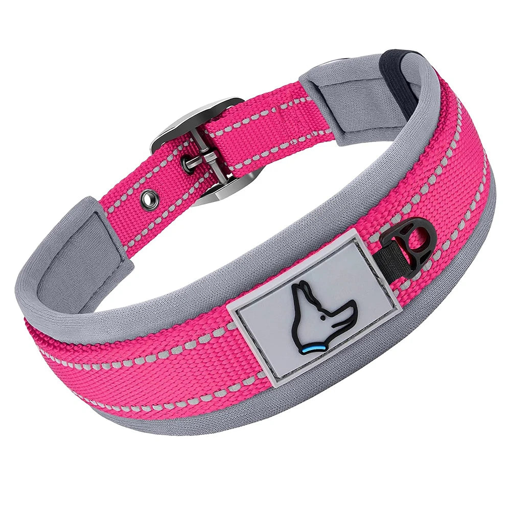 Padded Reflective Wide Collars Adjustable
