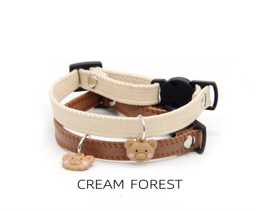 Colourful Leather Puppy Collar