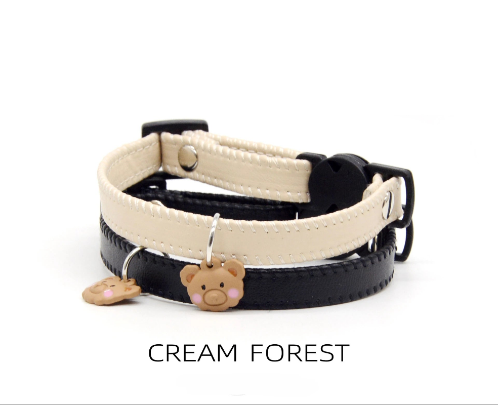 Colourful Leather Puppy Collar