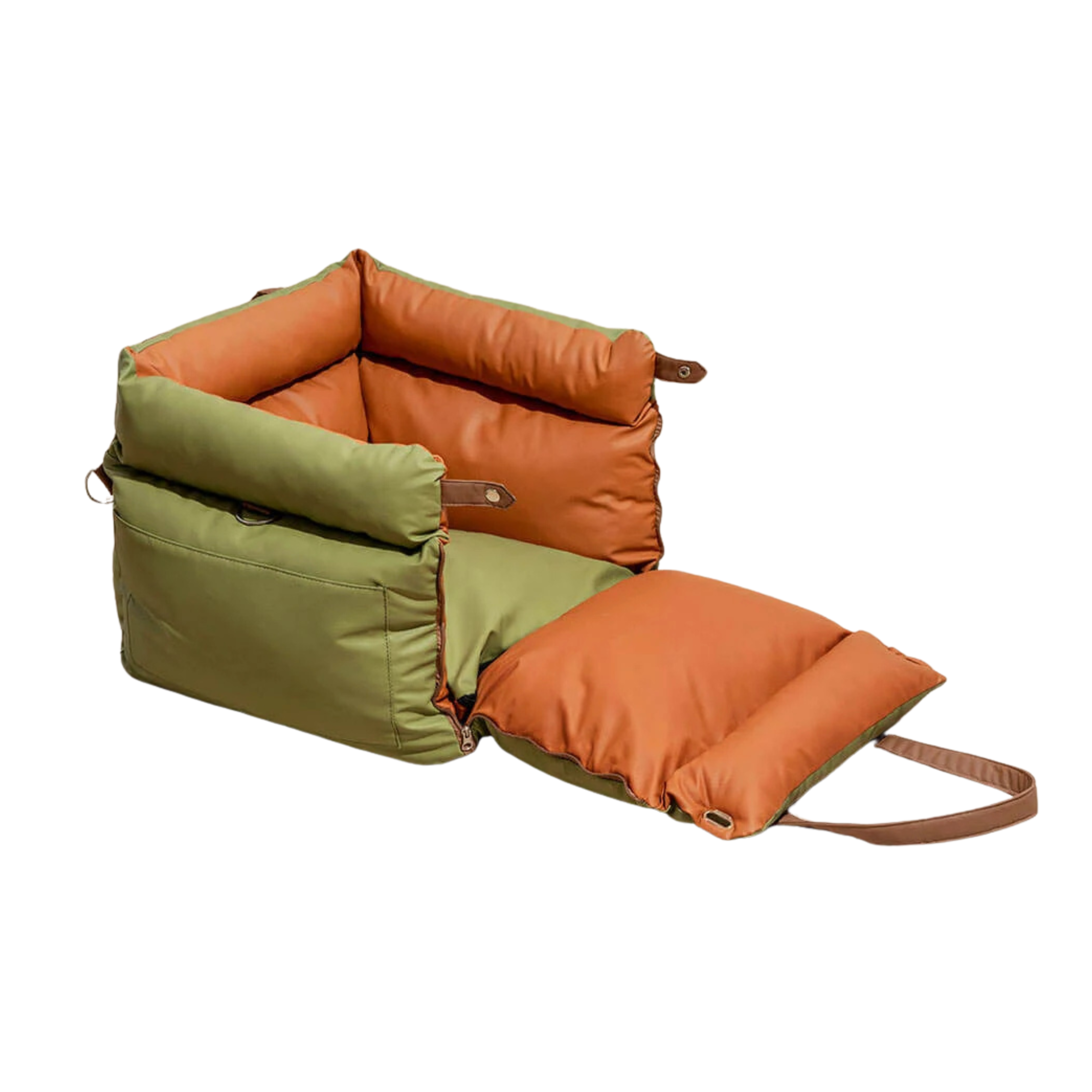 Luxury Faux Leather Pet Car Seat