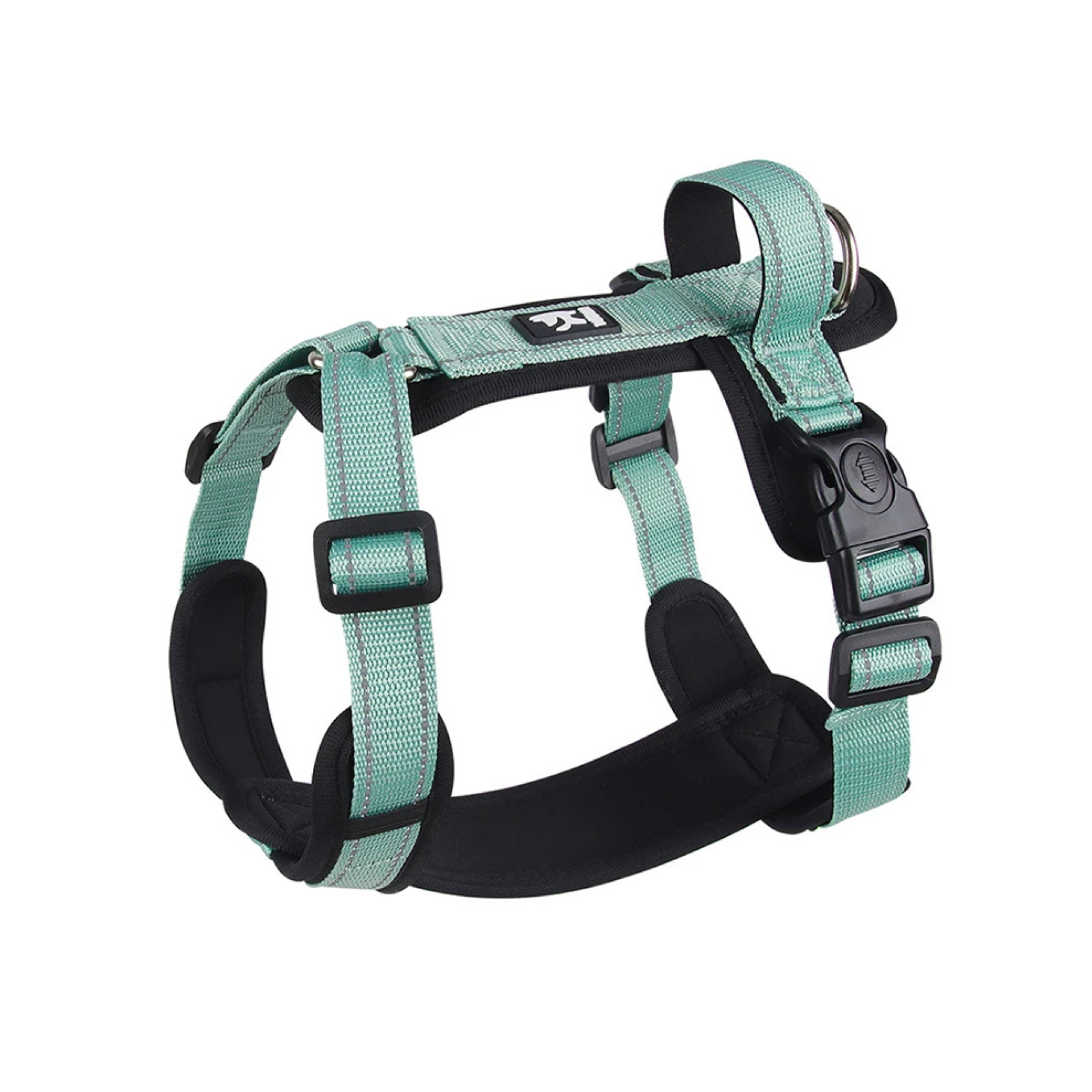Reflective Dog Harness with Handle - Blue