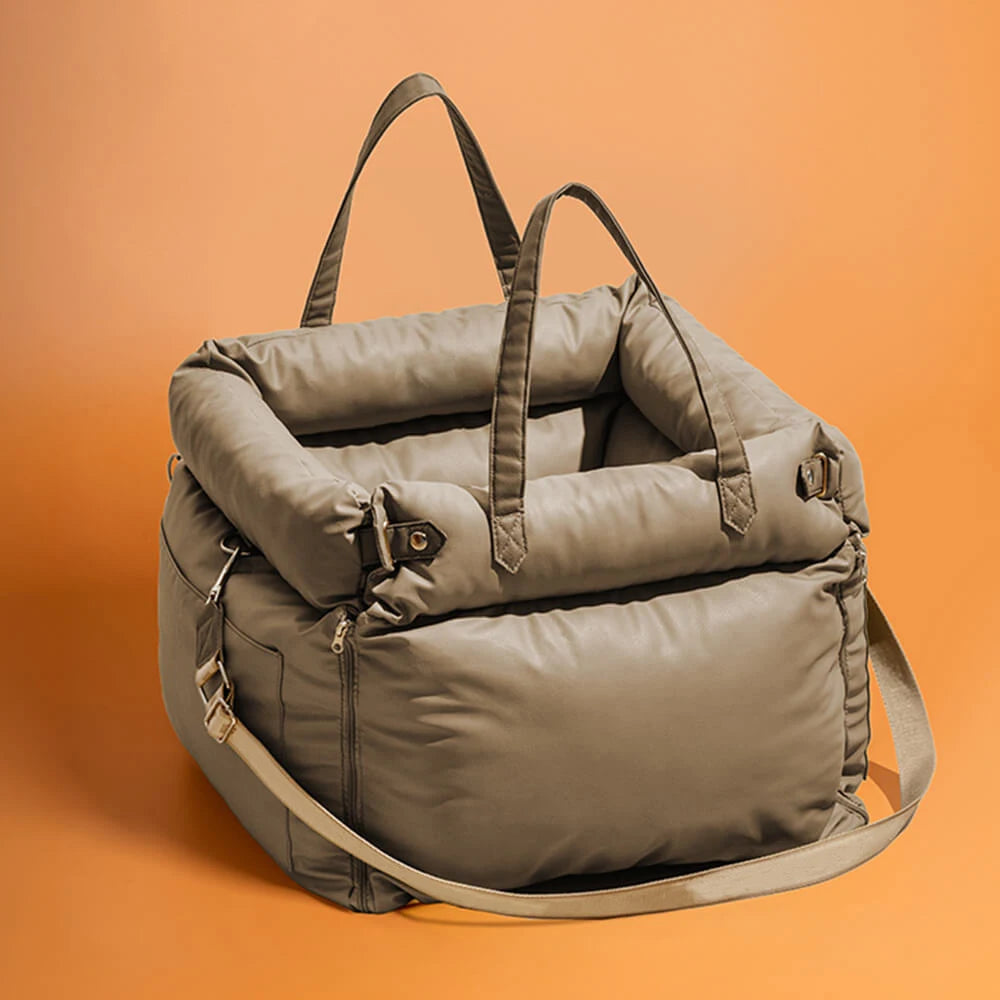 Luxury Faux Leather Pet Car Seat