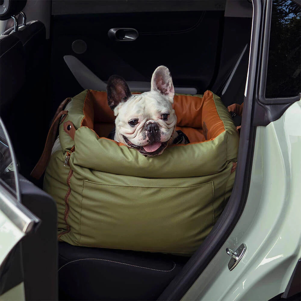 Luxury Faux Leather Pet Car Seat