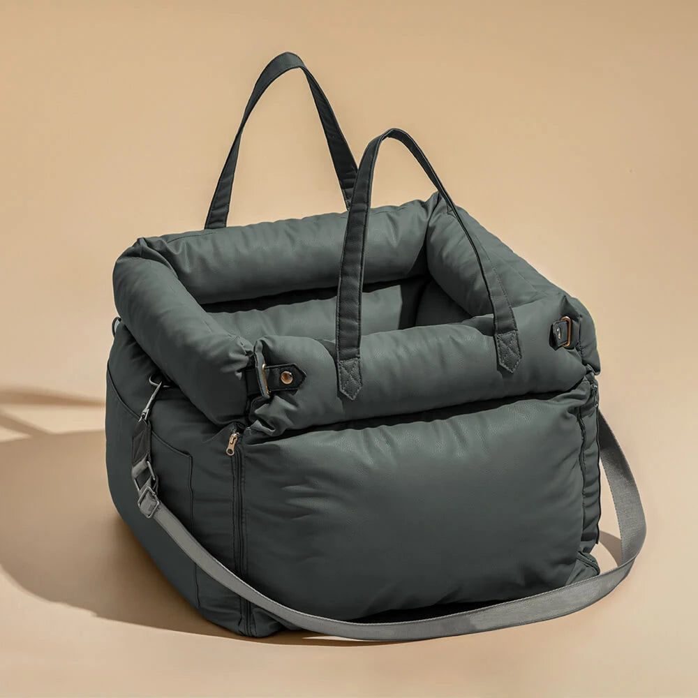 Luxury Faux Leather Pet Car Seat