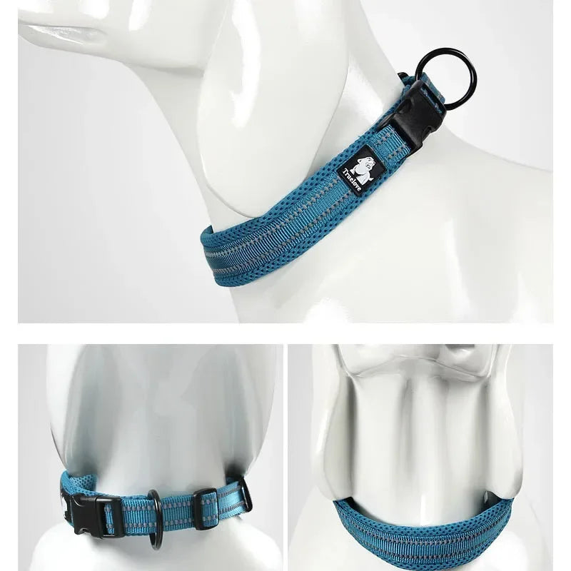 Adjustable Reflective Mesh Dog Collar