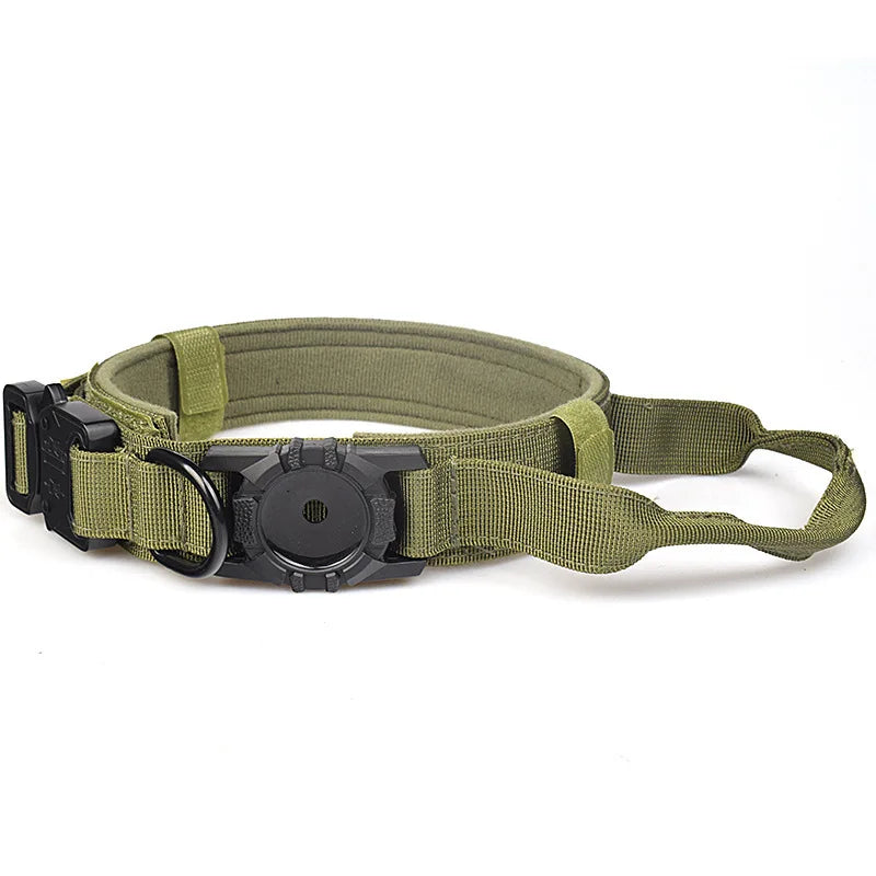 AirTag Holder Dog Collar with Optional Bungee Leash