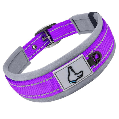 Padded Reflective Wide Collars Adjustable