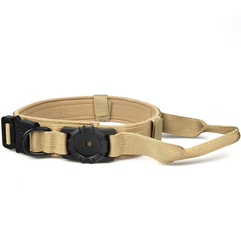 AirTag Holder Dog Collar with Optional Bungee Leash