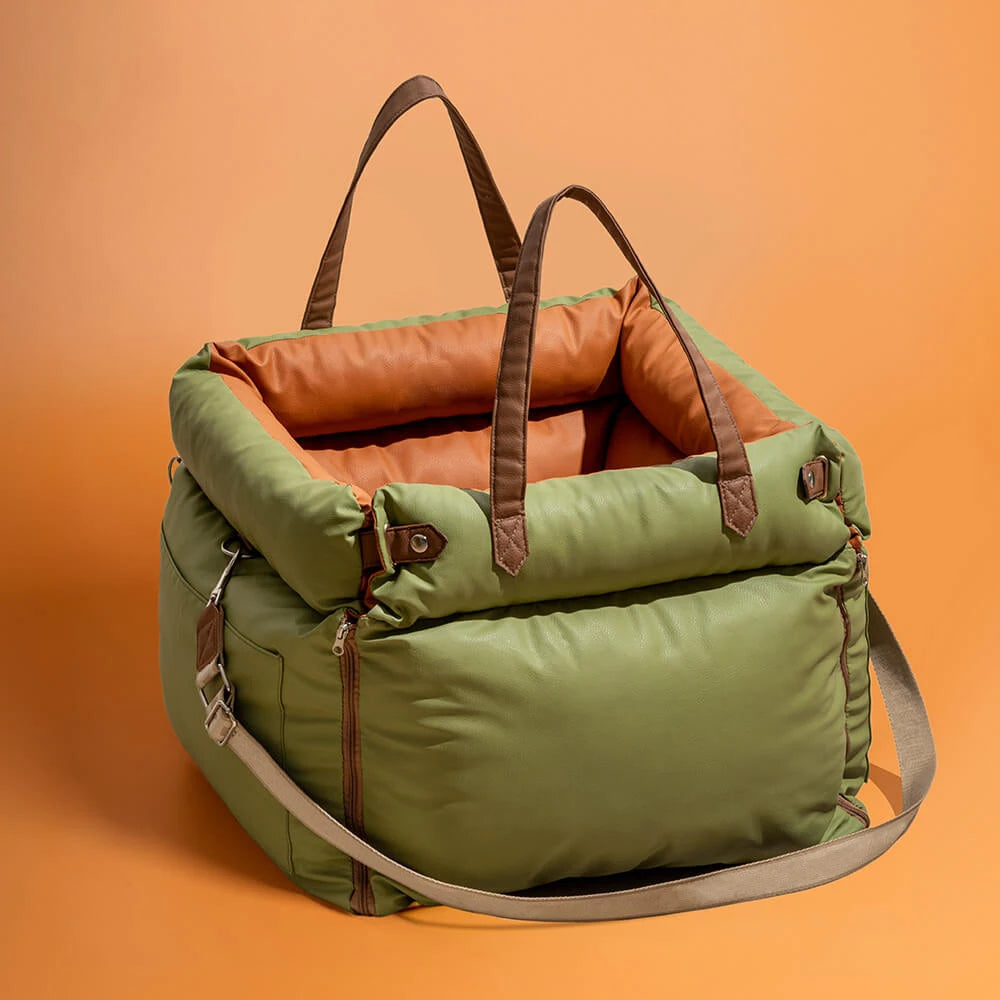 Luxury Faux Leather Pet Car Seat