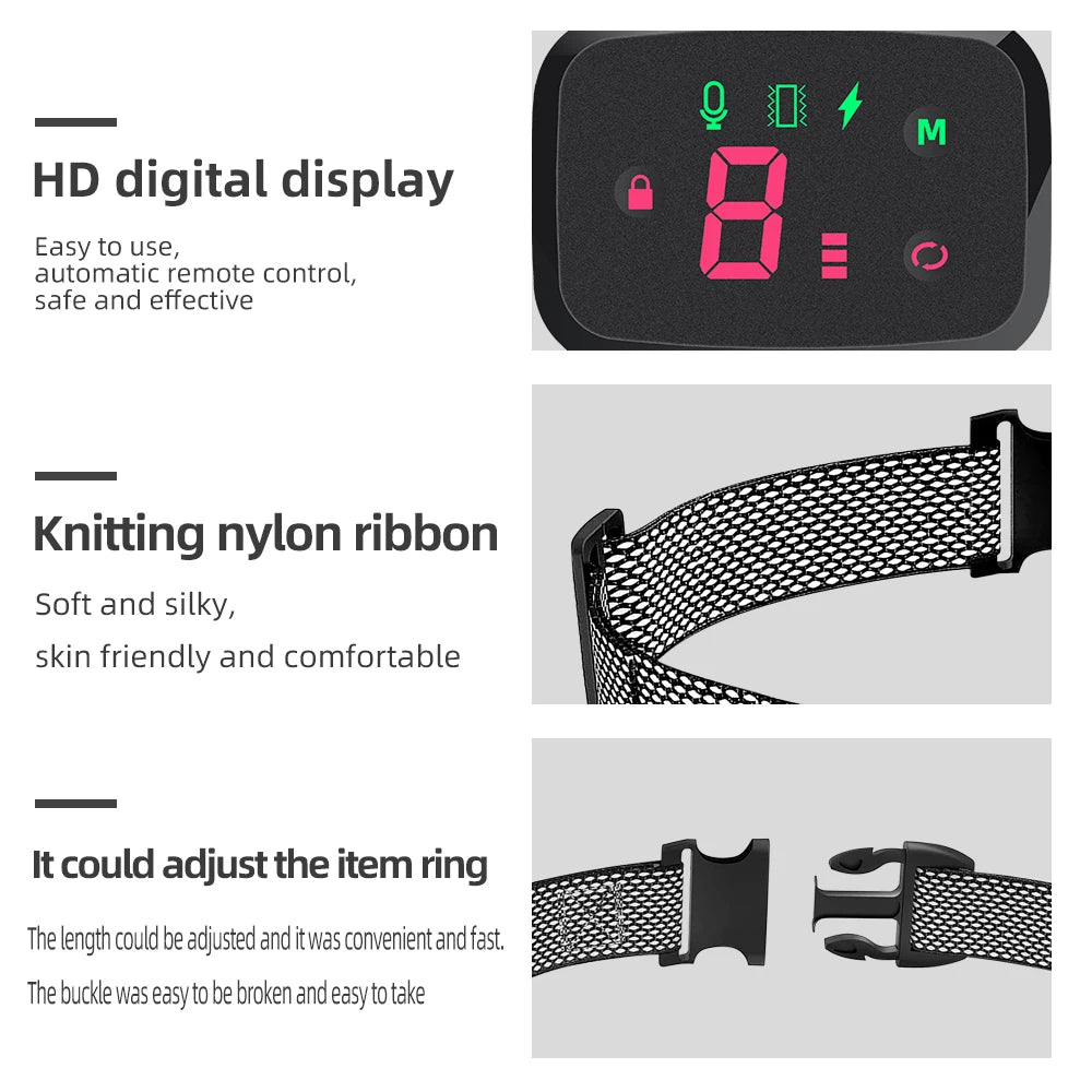 Anti Bark Collar HD Digital Display IP67 Waterproof