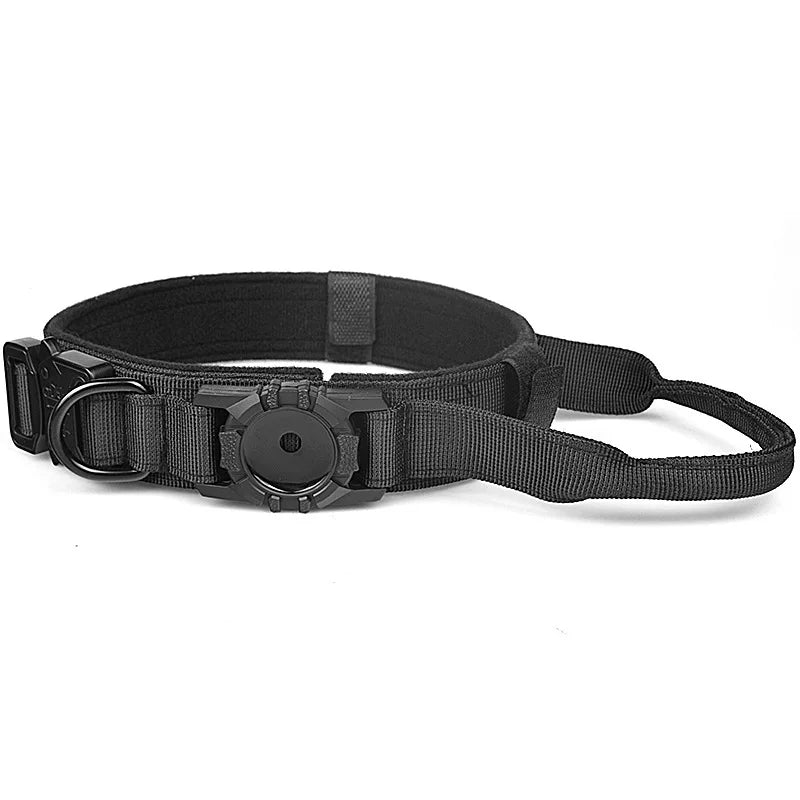 AirTag Holder Dog Collar with Optional Bungee Leash