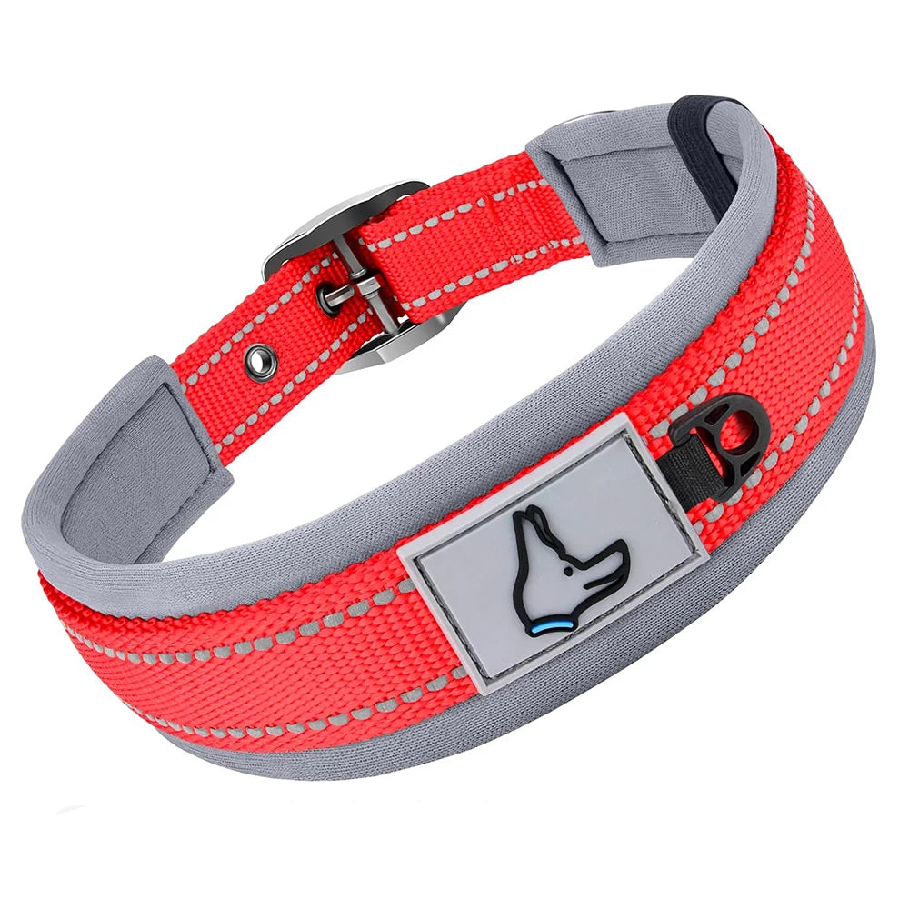 Padded Reflective Wide Collars Adjustable